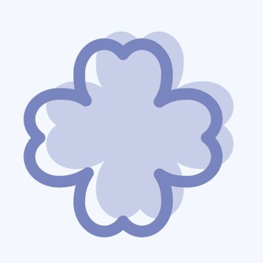 Icon Lucky - İki Ton Biçimi, Basit illüstrasyon, Düzenlenebilir vuruş, Tasarım şablonu vektörü, baskılar, posterler, reklamlar, duyurular, bilgi grafikleri vs..