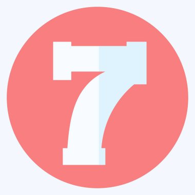 Simge Slot Oyunu - Düz Stil, Basit illüstrasyon, Düzenlenebilir vuruş, Tasarım şablonu vektörü, baskılar, posterler, reklamlar, duyurular, bilgi grafikleri vs..