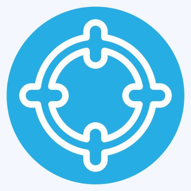 Simge Hedefi - Mavi Gözler Biçimi, Basit illüstrasyon, Düzenlenebilir Felç, Tasarım şablonu vektörü, baskılar, posterler, reklamlar, duyurular, bilgi grafikleri vs..