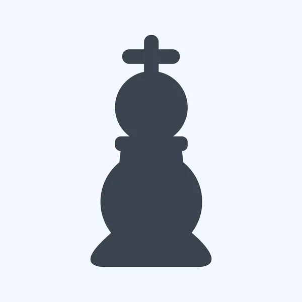 Icon Chess Glyph Style Illustration Simple Course Modifiable Modèle Vectoriel — Image vectorielle