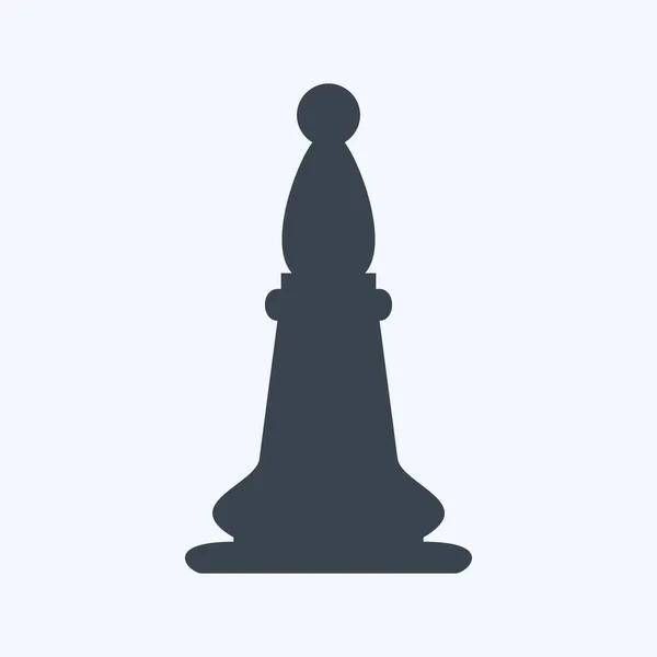 Icon Chess Glyph Style Illustration Simple Course Modifiable Modèle Vectoriel — Image vectorielle