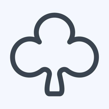 Simge Kulüpleri - Satır Biçimi, Basit illüstrasyon, Düzenlenebilir vuruş, Tasarım şablonu vektörü, Yazdırma, poster, reklam, duyurular, bilgi grafikleri vs..