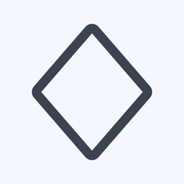 Simge Elmasları - Satır Biçimi, Basit illüstrasyon, Düzenlenebilir Felç, Tasarım şablon vektörü, baskılar, posterler, reklamlar, duyurular, bilgi grafikleri vs..