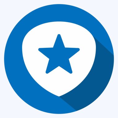 Simge Favori Oyunu - Uzun Gölge Biçimi, Basit illüstrasyon, Düzenlenebilir vuruş, Tasarım şablonu vektörü, baskılar, posterler, reklamlar, duyurular, bilgi grafikleri vs..