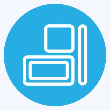 Simge Yatay Hizalama Sağı - Mavi Gözler Biçimi, Basit illüstrasyon, Düzenlenebilir Vuruş (1), Tasarım şablonu vektörü, baskılar, posterler, reklamlar, duyurular, bilgi grafikleri vb..