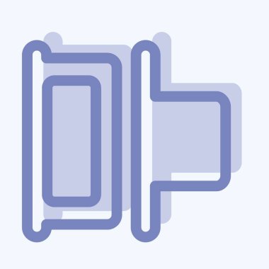 Simge Yatay Dağıtım Sola - İki Ton Biçimi, Basit İllüstrasyon, Düzenlenebilir Vuruş, Tasarım Şablonu Vektörü, Parmak izleri, posterler, reklamlar, duyurular, bilgi grafikleri vs..