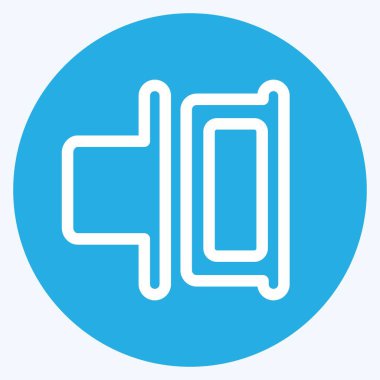 Simge Sağı - Mavi Gözler Biçimi, Basit illüstrasyon, Düzenlenebilir Vuruş, Tasarım şablonu vektörü, Yazdırma, afişler, reklamlar, duyurular, bilgi grafikleri vs..