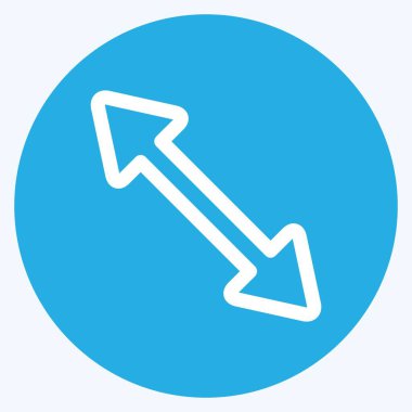 Simge Sol Ölçek - Mavi Göz Biçimi, Basit illüstrasyon, Düzenlenebilir vuruş, Tasarım şablonu vektörü, baskılar, posterler, reklamlar, duyurular, bilgi grafikleri vs..