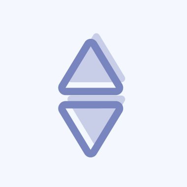 Simge Kaydırma Dikey - İki Ton Biçimi, Basit illüstrasyon, Düzenlenebilir vuruş, Tasarım şablonu vektörü, baskılar, posterler, reklamlar, duyurular, bilgi grafikleri vs..