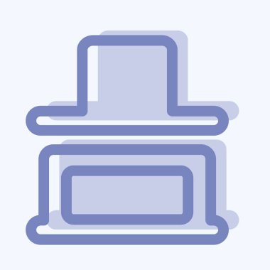 Simge Dikey Dağıtım Tuşu - İki Ton Biçimi, Basit İllüstrasyon, Düzenlenebilir Vuruş, Tasarım Şablonu Vektörü, Yazdırma, poster, reklam, duyuru, bilgi grafikleri vs..