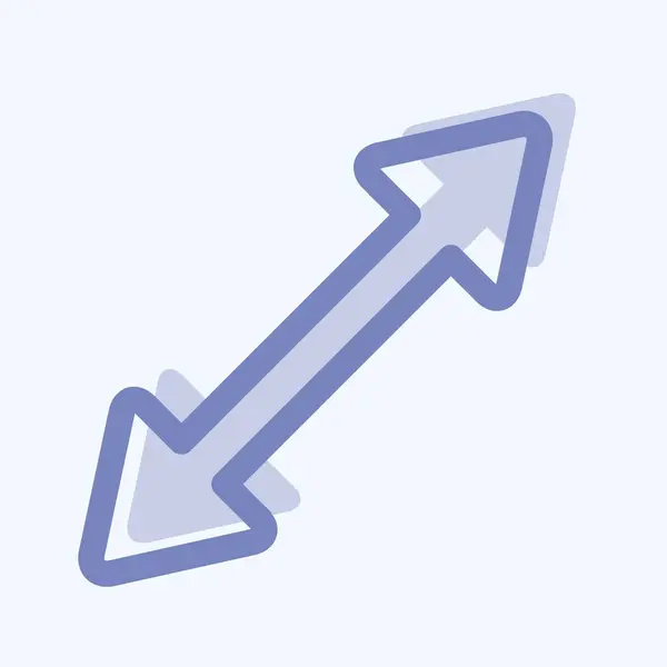 Ikona Scale Right Dwa Tone Style Prosta Ilustracja Edytowalny Skok — Wektor stockowy