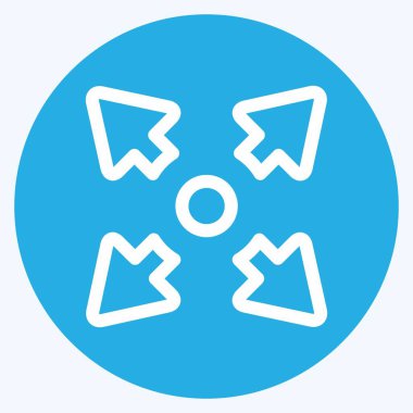 Simge Genişlemesi - Mavi Gözler Biçimi, Basit illüstrasyon, Düzenlenebilir Felç, Tasarım şablonu vektörü, Yazılar, posterler, reklamlar, duyurular, bilgi grafikleri vs..