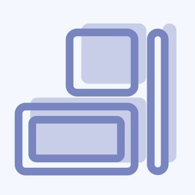 Simge Yatay Hizalama Sağa - İki Ton Biçimi, Basit illüstrasyon, Düzenlenebilir Vuruş, Tasarım şablonu vektörü, Yazdırma, afişler, reklamlar, duyurular, bilgi grafikleri vs..