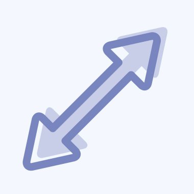 Simge Sağ Ölçek - İki Ton Biçimi, Basit illüstrasyon, Düzenlenebilir vuruş, Tasarım şablonu vektörü, Yazdırma, poster, reklamlar, duyurular, bilgi grafikleri vs..