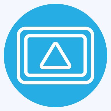 Simge Yukarı - Mavi Gözler Biçimi, Basit illüstrasyon, Düzenlenebilir Felç, Tasarım şablon vektörü, baskılar, posterler, reklamlar, duyurular, bilgi grafikleri vs..