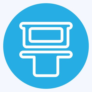 Simge Dikey Dağıtım Üst - Mavi Gözler Biçimi, Basit illüstrasyon, Düzenlenebilir Vuruş, Tasarım şablonu vektörü, baskılar, posterler, reklamlar, duyurular, bilgi grafikleri vs..