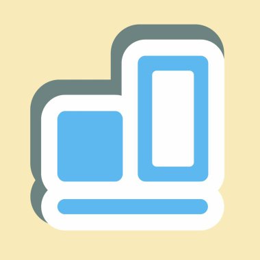 Etiket Dikey Hizalama Altında - Renk Mat Biçimi, Basit illüstrasyon, Düzenlenebilir vuruş, Tasarım şablonu vektörü, baskılar, posterler, reklamlar, duyurular, bilgi grafikleri vs..