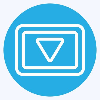 Simge Aşağı - Mavi Gözler Biçimi, Basit illüstrasyon, Düzenlenebilir Felç, Tasarım şablon vektörü, baskılar, posterler, reklamlar, duyurular, bilgi grafikleri vs..