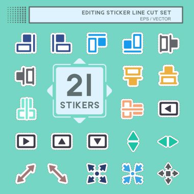 Çıkartma Ayarları Düzenleme - Basit illüstrasyon, Düzenlenebilir vuruş, Tasarım şablonu vektörü, baskılar, posterler, reklamlar, duyurular, bilgi grafikleri vs..