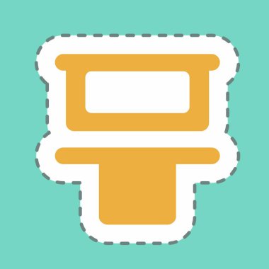 Çıkartma Dikey Dağıtım Üst - Satır Kesimi, Basit illüstrasyon, Düzenlenebilir vuruş, Tasarım şablonu vektörü, Yazdırma, poster, reklamlar, duyurular, bilgi grafikleri vs..