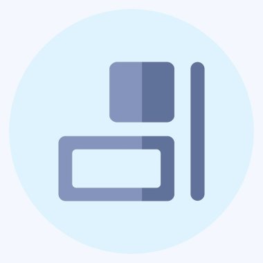 Simge Yatay Hizalama Sağı - Düz Biçim, Basit illüstrasyon, Düzenlenebilir vuruş, Tasarım şablonu vektörü, baskılar, posterler, reklamlar, duyurular, bilgi grafikleri vs..