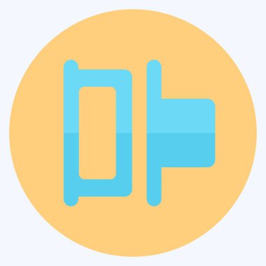 Simge Yatay Dağıtımı Sol - Düz Biçim, Basit İllüstrasyon, Düzenlenebilir Vuruş, Tasarım Şablonu Vektörü, Yazdırma, Poster, Reklamlar, Duyurular, Bilgi Grafikleri vs..