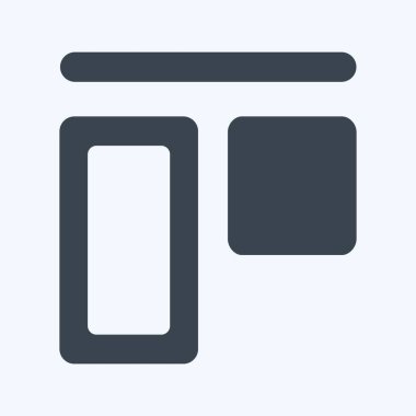 Simge Dikey Hizalama Üst - Kabartma Biçimi, Basit illüstrasyon, Düzenlenebilir Vuruş, Tasarım şablonu vektörü, baskılar, posterler, reklamlar, duyurular, bilgi grafikleri vs..