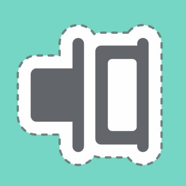 Çıkartma Sağ- Satır Kesimi, Basit illüstrasyon, Düzenlenebilir vuruş, Tasarım şablonu vektörü, baskılar, posterler, reklamlar, duyurular, bilgi grafikleri vs..