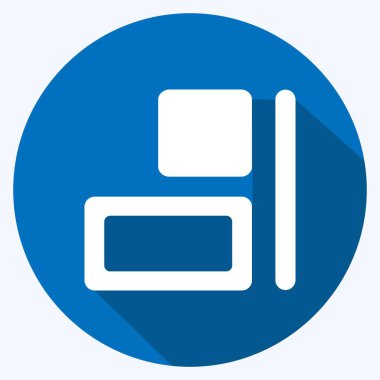 Simge Yatay Hizalama Sağı - Uzun Gölge Biçimi, Basit illüstrasyon, Düzenlenebilir vuruş, Tasarım şablonu vektörü, Yazdırma, afişler, reklamlar, duyurular, bilgi grafikleri vs..