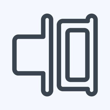 Simge Sağı - Satır Biçimi, Basit illüstrasyon, Düzenlenebilir vuruş, Tasarım şablonu vektörü, baskılar, posterler, reklamlar, duyurular, bilgi grafikleri vs..