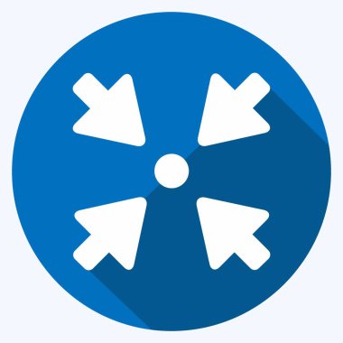 Simge Ölçekleme - Uzun Gölge Biçimi, Basit illüstrasyon, Düzenlenebilir vuruş, Tasarım şablonu vektörü, Yazdırma, poster, reklamlar, duyurular, bilgi grafikleri vs..