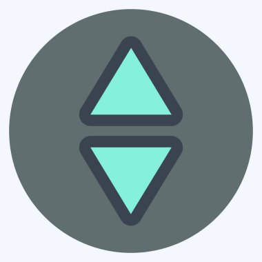 Simge Kaydırma Dikey - Renk Eşleştirme Biçimi, Basit illüstrasyon, Düzenlenebilir vuruş, Tasarım şablonu vektörü, Yazdırma, poster, reklamlar, duyurular, bilgi grafikleri vs..