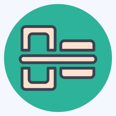 Simge Dikey Hizalama Merkezi - Renk Eşleştirme Biçimi, Basit illüstrasyon, Düzenlenebilir vuruş, Tasarım şablonu vektörü, baskılar, posterler, reklamlar, duyurular, bilgi grafikleri vs..