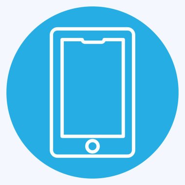 Simge Mobil - Mavi Gözler Biçimi, Basit illüstrasyon, Düzenlenebilir Felç, Tasarım şablonu vektörü, baskılar, posterler, reklamlar, duyurular, bilgi grafikleri vs..