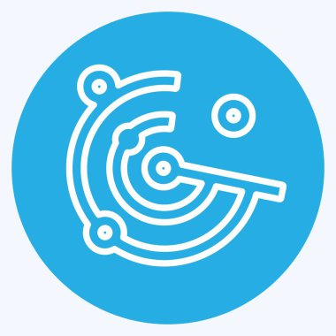 Simge Radar - Mavi Gözler Biçimi, Basit illüstrasyon, Düzenlenebilir Felç, Tasarım şablonu vektörü, baskılar, posterler, reklamlar, duyurular, bilgi grafikleri vs..