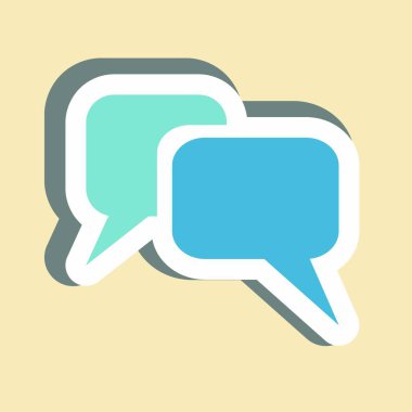 Etiket İleti Bubbles, Basit illüstrasyon, Düzenlenebilir vuruş, Tasarım şablonu vektörü, baskılar, posterler, reklamlar, duyurular, bilgi grafikleri, vb..