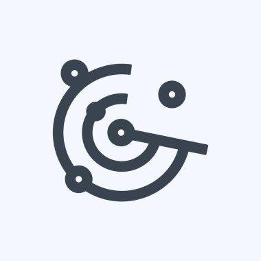 Simge Radar - Glyph Biçimi, Basit illüstrasyon, Düzenlenebilir Felç, Tasarım şablonu vektörü, baskılar, posterler, reklamlar, duyurular, bilgi grafikleri vs..