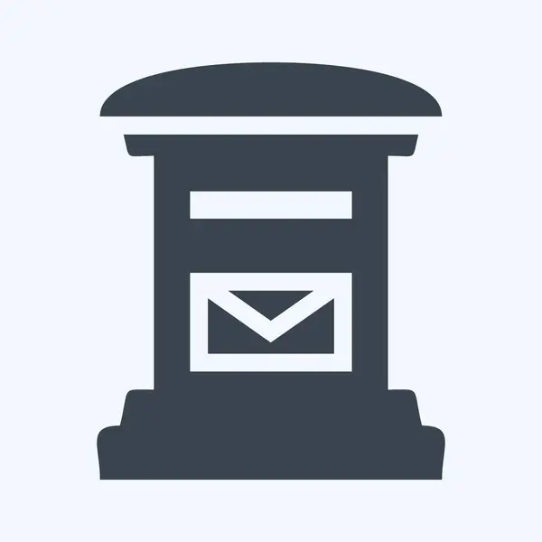 Icono Letterbox Estilo Glifo Ilustración Simple Carrera Editable Diseño Vector — Vector de stock