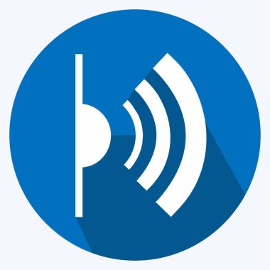 Simge Kızılötesi - Uzun Gölge Biçimi, Basit illüstrasyon, Düzenlenebilir Felç, Tasarım şablonu vektörü, baskılar, posterler, reklamlar, duyurular, bilgi grafikleri vs..