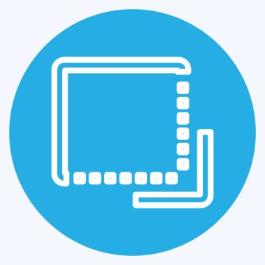 Simge Önüne Çevirme - Mavi Gözler Biçimi - Basit illüstrasyon, Düzenlenebilir vuruş, Tasarım şablonu vektörü, baskılar, posterler, reklamlar, duyurular, bilgi grafikleri, vs..