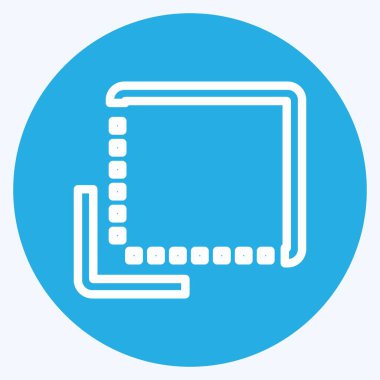 Simgeden Sırta - Mavi Gözler Biçimi - Basit illüstrasyon, Düzenlenebilir vuruş, Tasarım şablonu vektörü, baskılar, posterler, reklamlar, duyurular, bilgi grafikleri, vs..