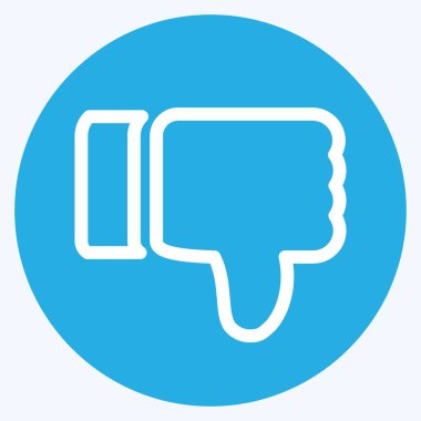 Simge Aşağı - Mavi Gözler Biçimi - Basit illüstrasyon, Düzenlenebilir vuruş, Tasarım şablonu vektörü, baskılar, posterler, reklamlar, duyurular, bilgi grafikleri, vs..