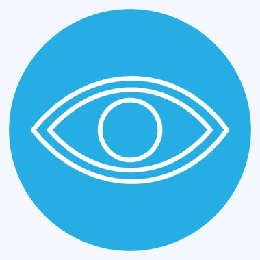 Simge Görünürlüğü - Mavi Gözler Biçimi - Basit illüstrasyon, Düzenlenebilir vuruş, Tasarım şablonu vektörü, baskılar, posterler, reklamlar, duyurular, bilgi grafikleri vs..