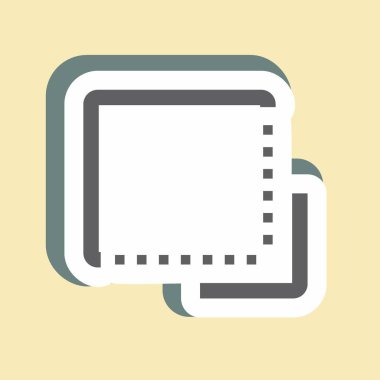 Etiket Öne Çevir - Renk Eşi Biçimi - Basit illüstrasyon, Düzenlenebilir vuruş, Tasarım şablonu vektörü, baskılar, posterler, reklamlar, duyurular, bilgi grafikleri, vs..