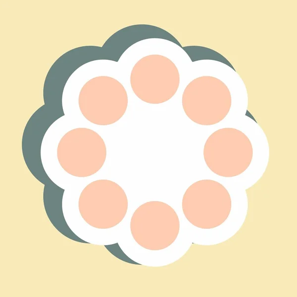 Sticker Group Work Color Mate Style Απλή Απεικόνιση Επεξεργάσιμο Εγκεφαλικό — Διανυσματικό Αρχείο