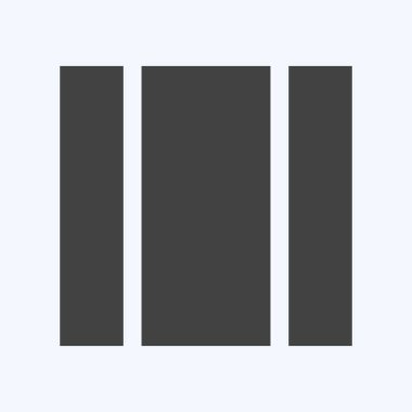 Simge Görünümü Sütunu - Glyph Biçimi - Basit illüstrasyon, Düzenlenebilir vuruş, Tasarım şablonu vektörü, baskılar, posterler, reklamlar, duyurular, bilgi grafikleri vs..