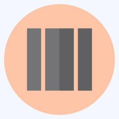 Simge Görünümü Sütunu - Düz Biçim - Basit illüstrasyon, Düzenlenebilir vuruş, Tasarım şablonu vektörü, baskılar, posterler, reklamlar, duyurular, bilgi grafikleri vs..