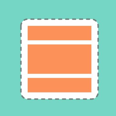 Çıkartma Görünümü Günü - Satır Kesimi - Basit illüstrasyon, düzenlenebilir vuruş, tasarım şablonu vektörü, baskılar, posterler, reklamlar, duyurular, bilgi grafikleri vs..