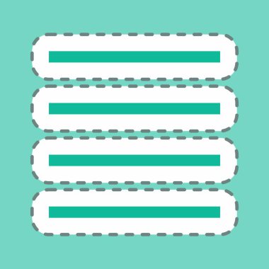 Etiket Görünümü Başlığı - Satır Kesimi - Basit illüstrasyon, düzenlenebilir vuruş, tasarım şablonu vektörü, baskılar, posterler, reklamlar, duyurular, bilgi grafikleri vs..