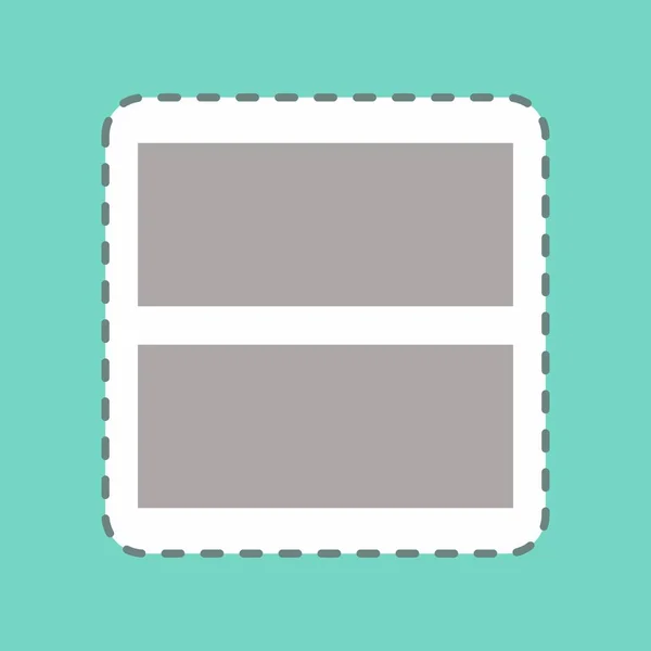 Sticker View Agenda Γραμμή Κοπής Απλή Απεικόνιση Επεξεργάσιμο Εγκεφαλικό Επεισόδιο — Διανυσματικό Αρχείο